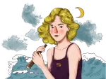 Illustration of cancer zodiac sign character