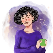 Illustration of virgo zodiac sign character